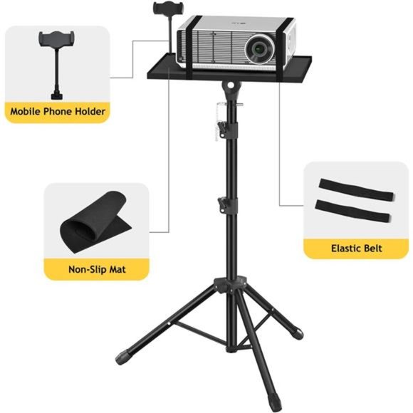 Projector Stand Tripod,Laptop Tripod ProjectorStand Adjustable Height 22to47Inch - Picture 4 of 6